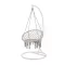 Fotel hamakowy Cardenas ze stojakiem biało-szary