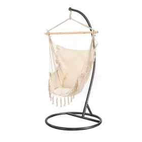 Hamak Puerto ze stojakiem beżowo-czarny