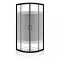 Xenia Duo Black 90x90 cm Íves zuhanykabin zuhanytálcával