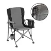 Krzesło wędkarskie Leziter Comfort Plus z podłokietnikiem i uchwytem na kubek, szare