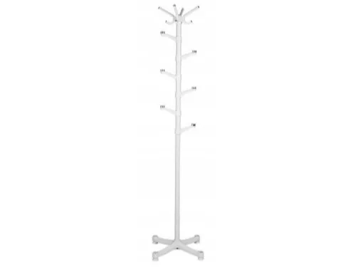 Wielopoziomowy stojący wieszak na ubrania biały