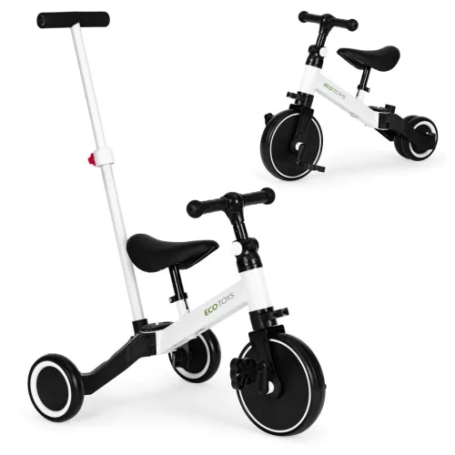 Trójkołowy rower z uchwytem do pchania 2 w 1